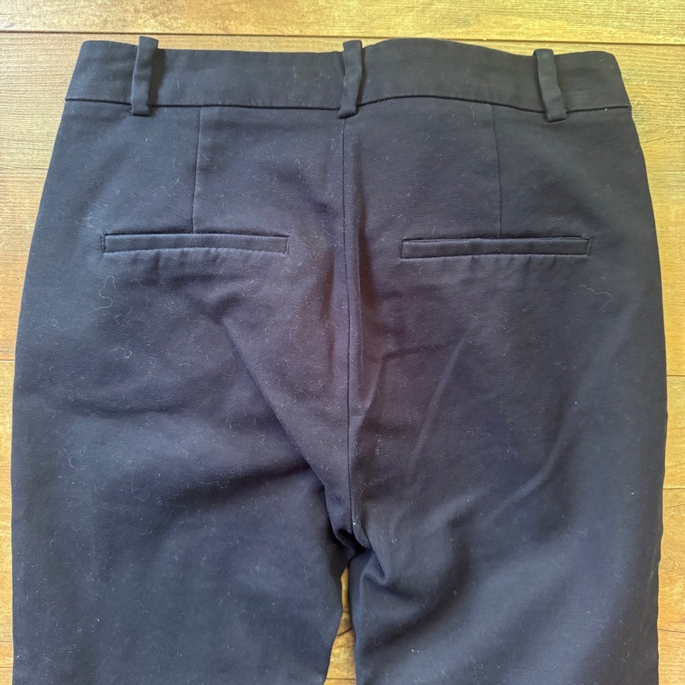 Zara Mid-Rise Navy Blue Straight Leg Trouser Pants Size 2 - Picture 5 of 6